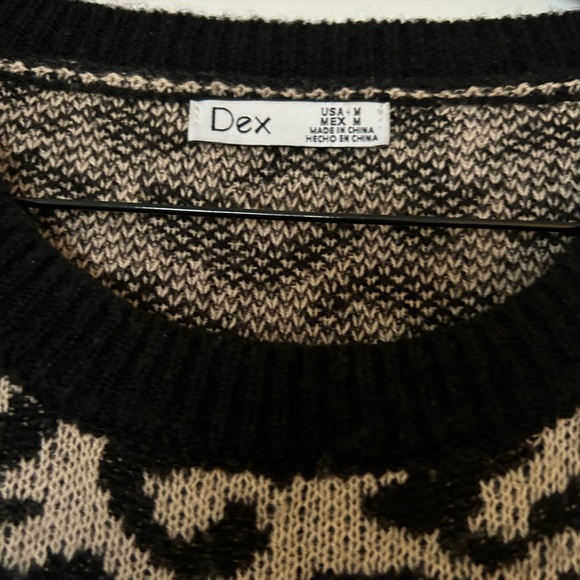 Dex cheetah print knit sweater. - Picture 2 of 2